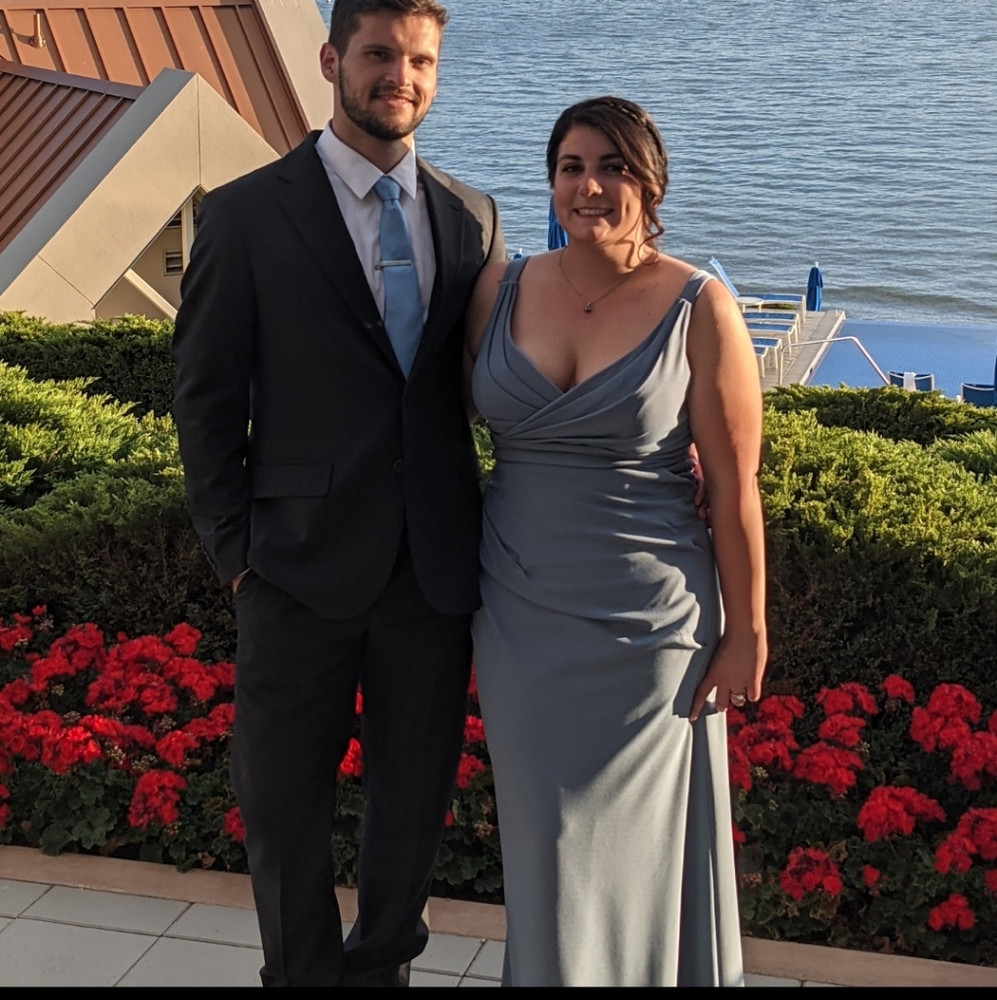 Bill Levkoff Stretch Crepe Bridesmaid Dress - Picture 3 of 5